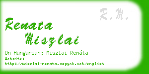 renata miszlai business card